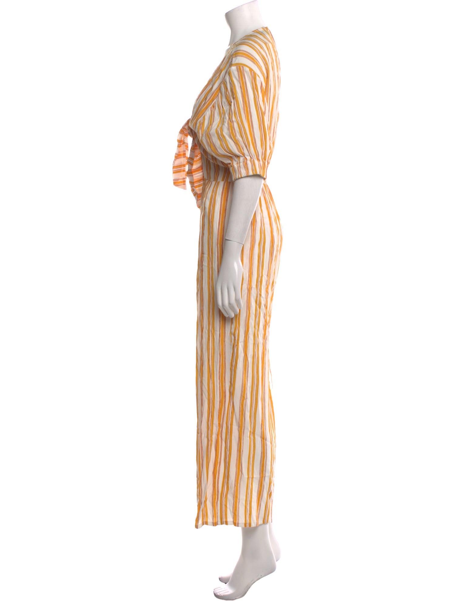 Faithfull The Brand Striped V-Neck Jumpsuit